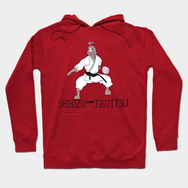 Shihtzu Doing Jiujitsu Hoodie by Materiaboitv